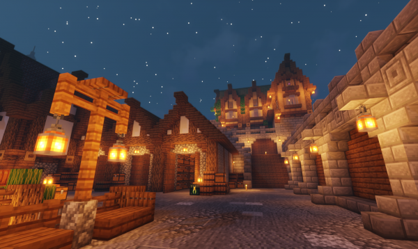Warehouses and Library in Crescent Bay Harbor